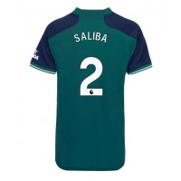 Arsenal William Saliba #2 Tretí Ženy futbalový dres 2023-24 Krátky Rukáv
